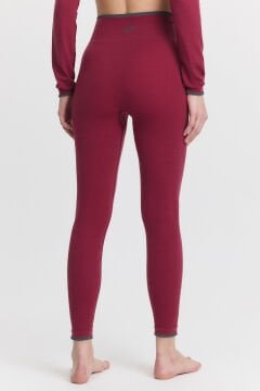 Woolona Seamless Yün Bianca Yüksek Bel Tayt Mürdüm