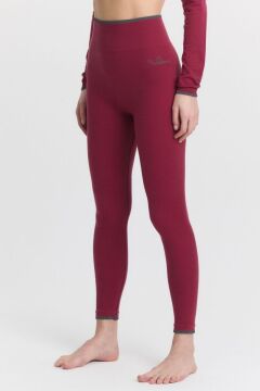 Woolona Seamless Yün Bianca Yüksek Bel Tayt Mürdüm