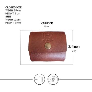 Kam Knife Orman Kesesi: Doğa Maceralarınız İçin İdeal Kam Knife Logolu Kızıl Kahve