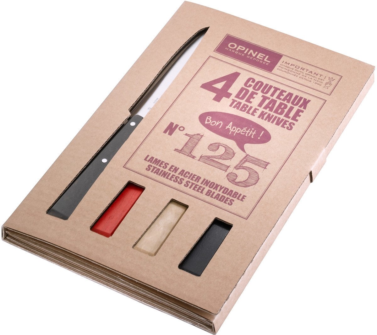 Opinel 4 Lu Renkli Sofra Bıçak Seti (001534)