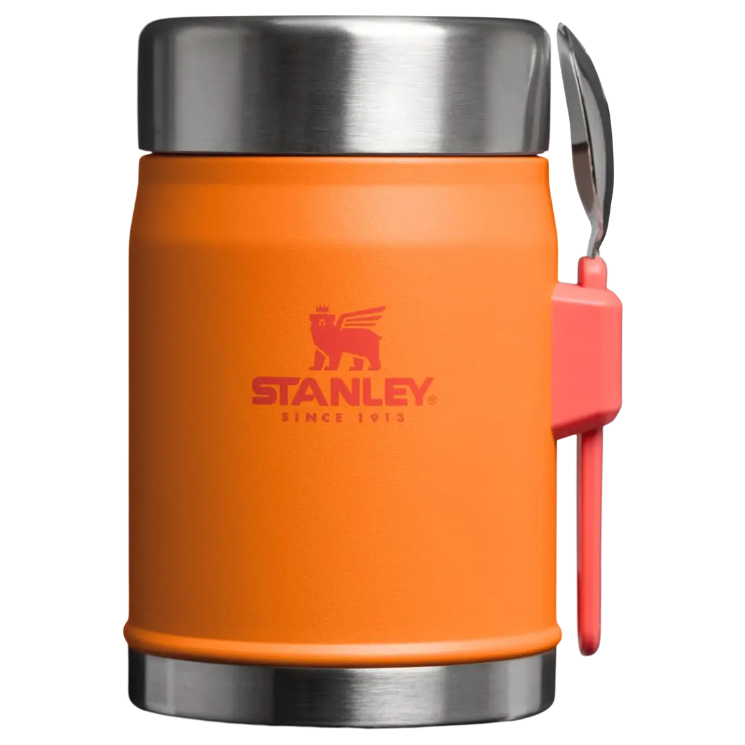 Stanley Klasik Paslanmaz Çelik Yemek Termosu Kaşıklı 0,40 LT Turuncu
