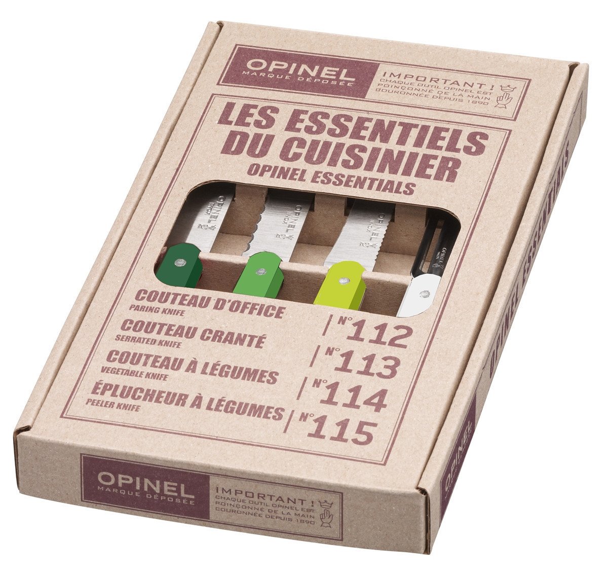 Opinel 4 Lu Renkli Bıçak Seti (001709)