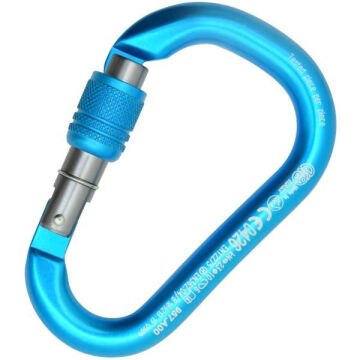Kong HMS Napik Screw Sleeve Turkuaz/Gri/Turkuaz Vidalı Kilitli Kompakt HMS Alüminyum Karabina EN 362/B EN 12275/H UIAA 787MA0BDBKK