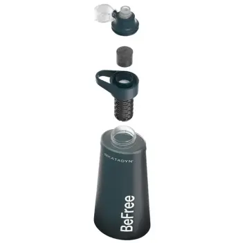 Katadyn Switzerland BeFree Filter ActiveCarbon 1.0L Black Edition Ultralight Katlanabilir Askeri Outdoor Koşu Afet  Su Filtresi Filtrasyon Sistemi