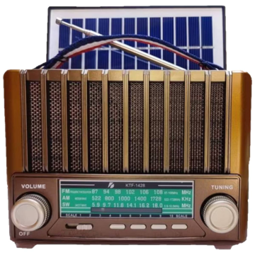 KBroad KTF-1428 Solar Güneş Enerjili Kamp Radyosu/El Feneri/Hoparlör