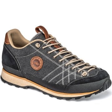 Lomer Italy Bio Naturale Canvas Vibram Full Çarşaklı Erkek Ayakkabı Black Siyah