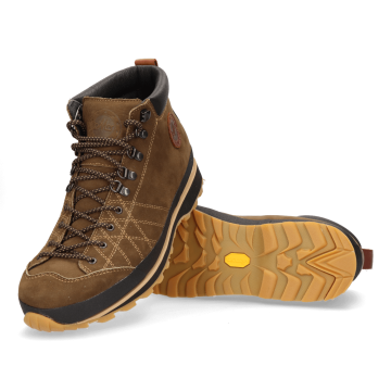 Lomer Italy Bio Naturale Premium Mid MTX Waterproof Vibram Full Çarşak Deri Erkek Bot Brown Bomber