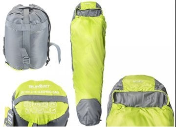 Summit Ultralite Uyku Tulumu Yellow-Grey