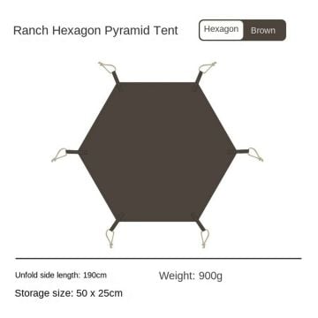 Naturehike Hexagon Ranch Piramit Çadır Matı [ Altıgen ]