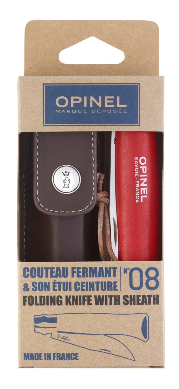 Opinel Inox Kırmızı Sap 8 No Çakı (001890)