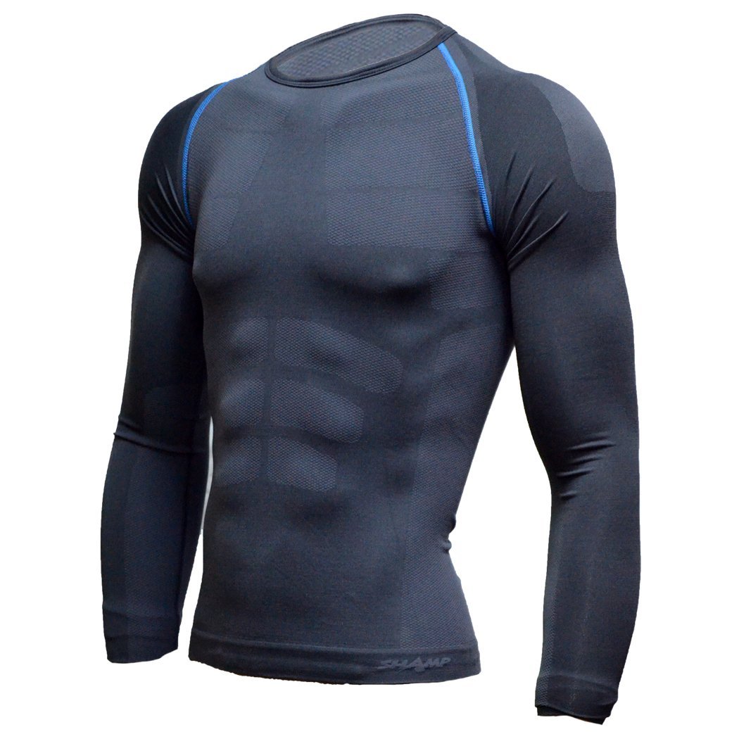 ThermoExtreme  DryActive Performans Gri Mavi Çizgili Uzun Kol Termal İçlik