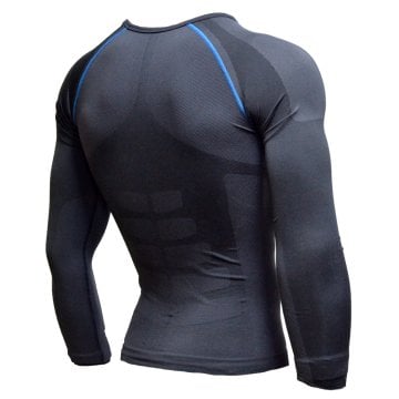 ThermoExtreme  DryActive Performans Gri Mavi Çizgili Uzun Kol Termal İçlik