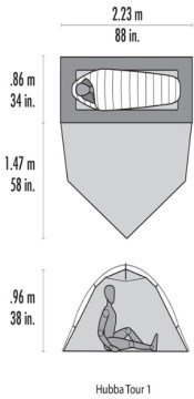 Msr Hubba Tour 1 Tek Kişilik Çadır Gray