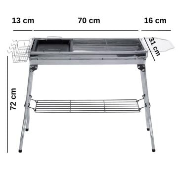 Madfox Grillmate Portatif Katlanır BBQ Mangal