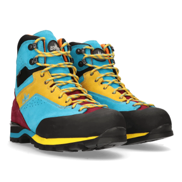 Lomer Italy Badia II High MTX Suede Waterproof Vibram Süet Deri Bot Soleil/Turquois (Yarı Otomatik Krampon Uyumlu)