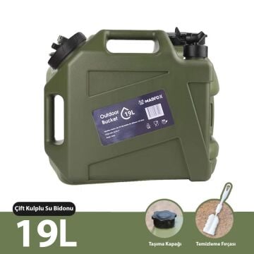Madfox Galon Air PE Musluklu Su Bidonu 19 Litre
