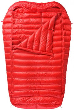 PAJAK Quest 4TWO Universal Kırmızı Ultralight 5 Derece 1100 Gr 700 Fill RDS Ördek Tüyü Çift Kişilik Uyku Tulumu EN13537