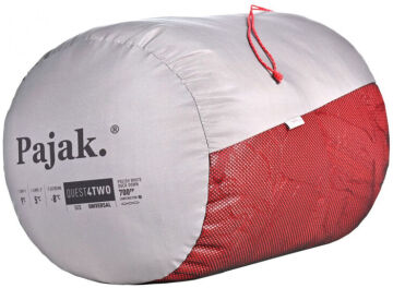 PAJAK Quest 4TWO Universal Kırmızı Ultralight 5 Derece 1100 Gr 700 Fill RDS Ördek Tüyü Çift Kişilik Uyku Tulumu EN13537