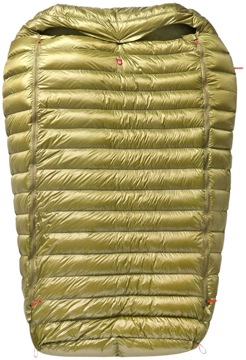 PAJAK Quest 4TWO Universal Zeytin Yeşili Ultralight 5 Derece 1100 Gr 700 Fill RDS Ördek Tüyü Çift Kişilik Uyku Tulumu EN13537