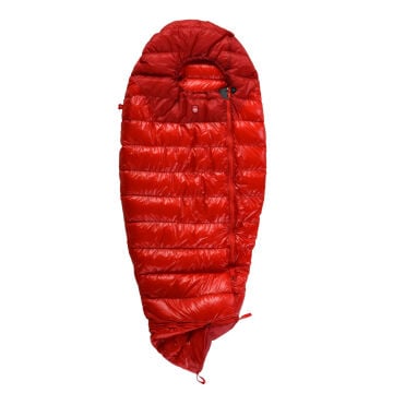 PAJAK Quest Wolf Junior Kırmızı Ultralight 0 Derece 380 Gr 700 Fill RDS Ördek Tüyü Çocuk Uyku Tulumu EN13537