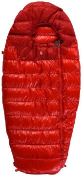 PAJAK Quest Wolf Junior Kırmızı Ultralight 0 Derece 380 Gr 700 Fill RDS Ördek Tüyü Çocuk Uyku Tulumu EN13537