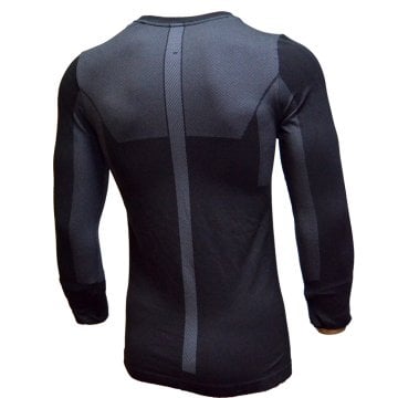 ThermoExtreme  DryActive Perfomans Siyah Tech Gri Desenli  Uzun Kol Termal İçlik