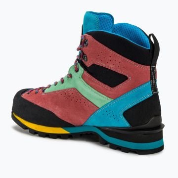 Lomer Italy Badia II High MTX Suede Waterproof Vibram Süet Deri Kadın Bot Turquoise/Begonia (Yarı Otomatik Krampon Uyumlu)