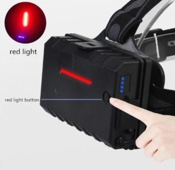 Headlight Kamp Outdoor Usb Şarjlı Kafa Lambası 5 Farklı Mod + Zoom Mode