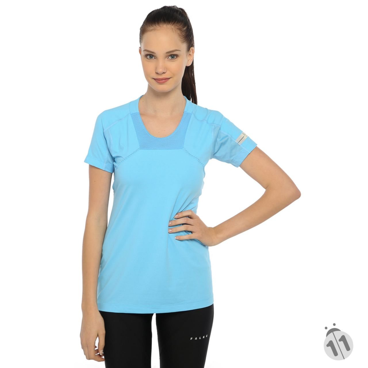 Gore-Tex Bayan Mavi ProDryFit Outdoor, Koşu, Fitness Tişört