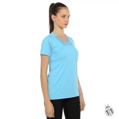 Gore-Tex Bayan Mavi ProDryFit Outdoor, Koşu, Fitness Tişört