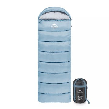 Naturehike U250S Zarf Tarzı Kapüşonlu Uyku Tulumu -14 C NH20MSD07 Yeşil