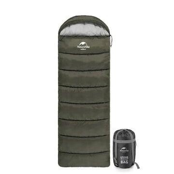 Naturehike U350S Zarf Tarzı Kapüşonlu Uyku Tulumu -17 C NH20MSD07 Yeşil