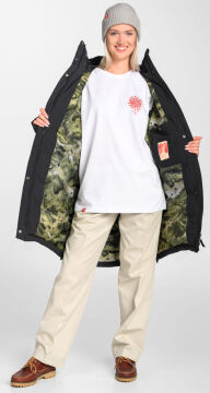 PAJAK The Coat Women Siyah 750 Fill RDS Kaz Tüyü Kadın Uzun Kışlık Mont
