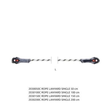 Camp Rope Lanyard Single 155 cm 2017 Bağlantı Konfigürasyonu EN 354 EN 795