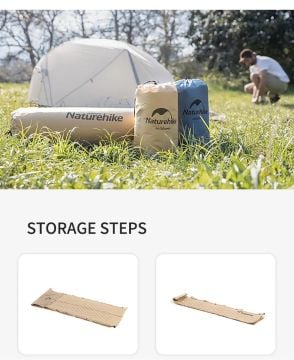 Naturehike Double Yastıklı Çift Kişilik Otomatik Şişme Mat - Sarı MZ
