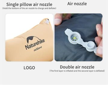 Naturehike Double Yastıklı Çift Kişilik Otomatik Şişme Mat - Sarı MZ