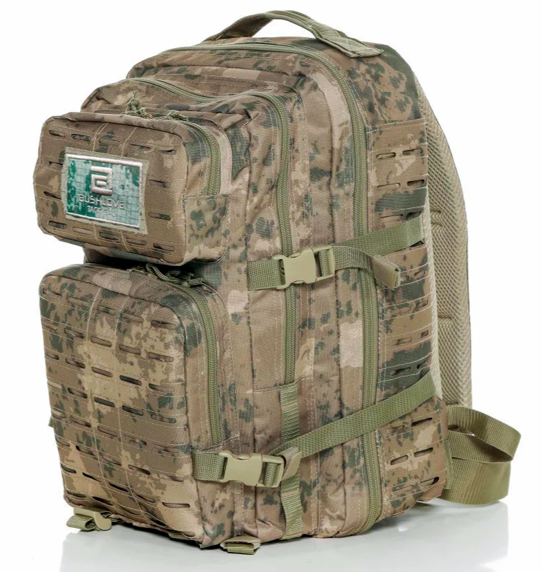 Bushlove Lazer Cut 50 Lt Tactical MolleSystem Taktik ve Outdoor Jandarma Bej Çanta Large