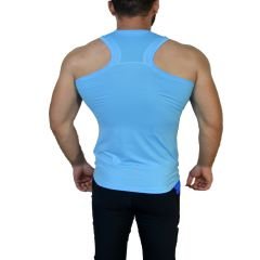 Asics ProDryFit Spor Fitness Koşu Outdoor A. Mavi Kolsuz Body