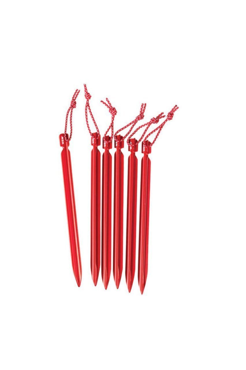 MSR Mini Groundhog Stake Kit V2 Çadır Kazığı 6'lı Kırmızı