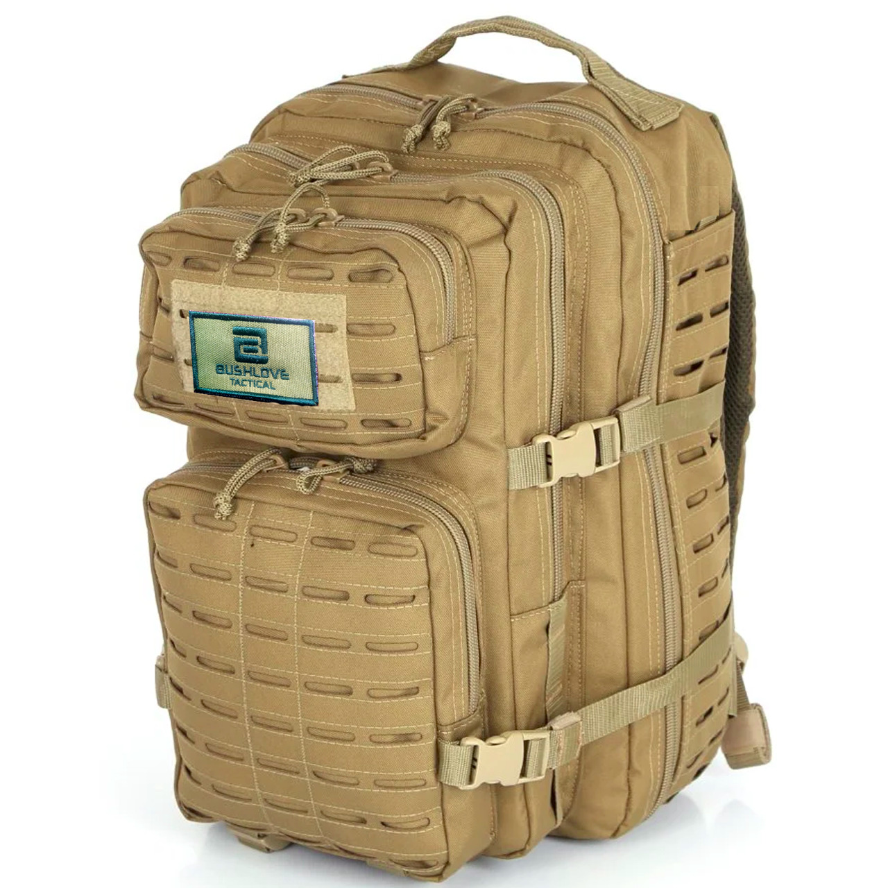 Bushlove Lazer Cut 50 litre bej taktik ve outdoor sırt çantası