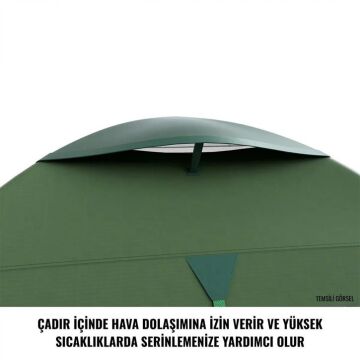 HUSKY Bright 4 Kişilik Çadır (Yeşil)