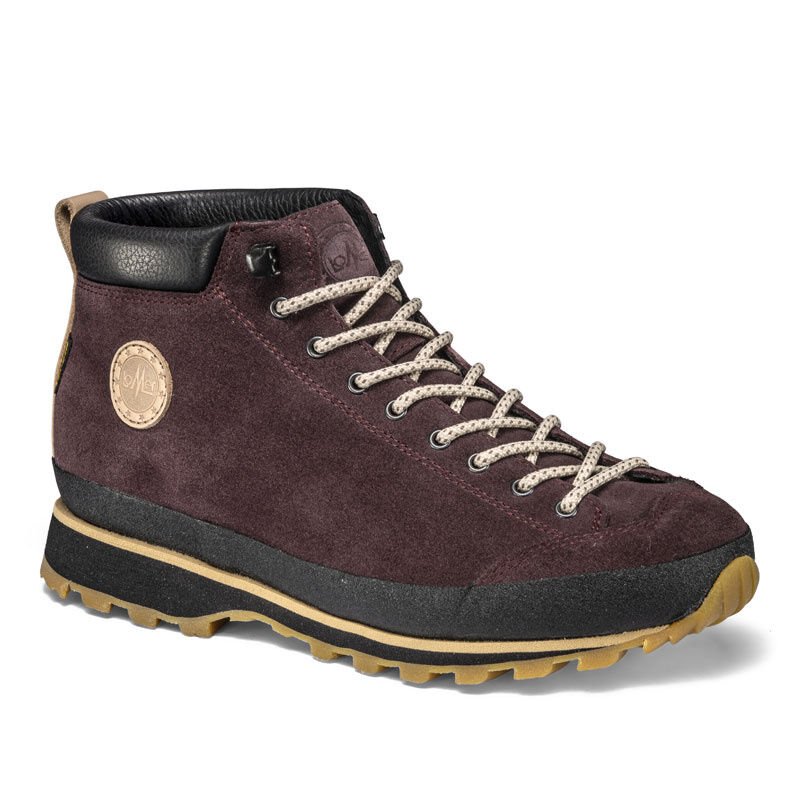 Lomer Italy Bio Naturale Mid MTX Waterproof Vibram Full Çarşak Deri Kadın Bot Borgogna