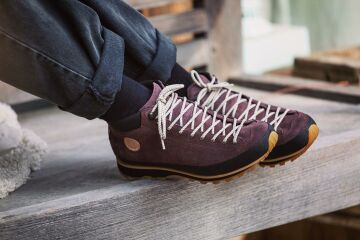 Lomer Italy Bio Naturale Mid MTX Waterproof Vibram Full Çarşak Deri Kadın Bot Borgogna