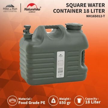Naturehike Musluklu Taşınabilir 18 Litre Çok Amaçlı Kamp Su Bidonu NH16S012-T Yeşil