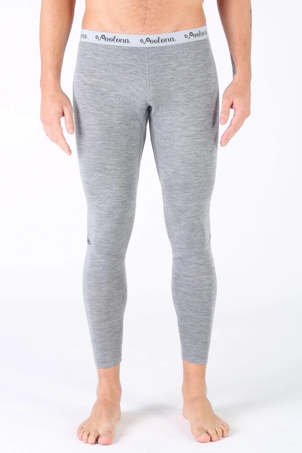 Woolona Patch Gri Uzun Alt %100 Yün Termal