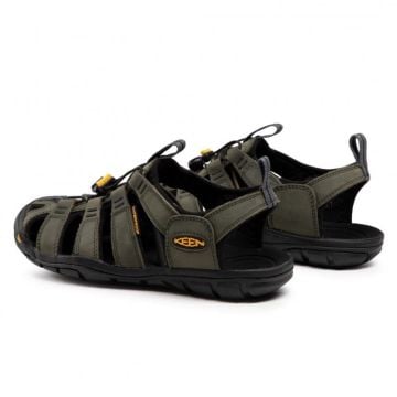 Keen Clearwater CNX Leather Erkek Sandalet - Magnet Black 1013107