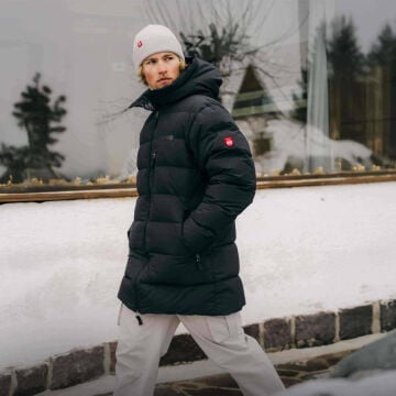 PAJAK D.O.P Parka Siyah 750 Fill RDS Kaz Tüyü Erkek Uzun Kışlık Mont