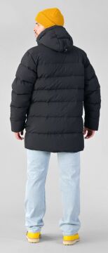 PAJAK D.O.P Parka Siyah 750 Fill RDS Kaz Tüyü Erkek Uzun Kışlık Mont