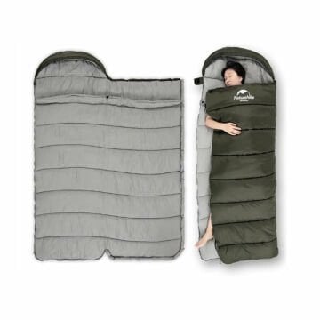 Naturehike U350 Zarf Tarzı Kapüşonlu Uyku Tulumu -13 C NH20MSD07-U350 Mavi