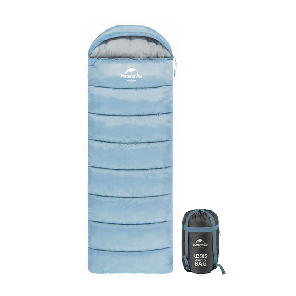 Naturehike U350 Zarf Tarzı Kapüşonlu Uyku Tulumu -13 C NH20MSD07-U350 Mavi